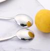 Round Stainless Steel Spoon With Long Handle Ice Ceram Spoon Coffee Tea Spoon
