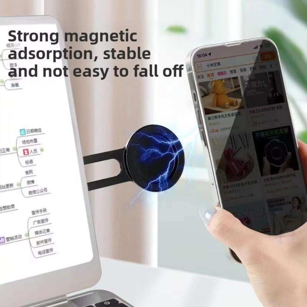 Adjustable Magnetic Phone Holder Ultrathin Laptop Cell Phone Stand Laptop Phone Stand Side Mount