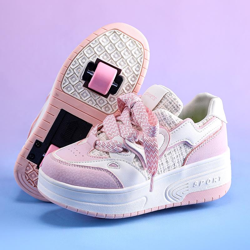 Inline Skate Shoes Neutral roller sneaker girls' sports 2 wheels roller shoes 2025 new children's ice skating shoes with wheels