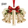 Clear Money Holder Capsule Christmas Cash Gift Ornament, Acrylic Holder, Funny Xmas Tree/Bow/Santa/Bell Shaped Hanging Decoration for Tree,