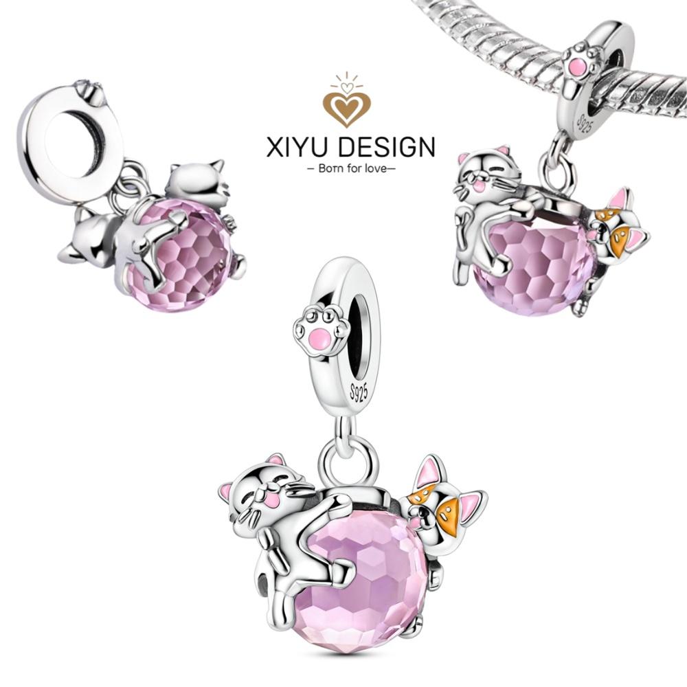 Cat Collection Pendant Copper Charm Bead Charms Bead Compatible With 3mm Authentic Bangle Bracelets Necklaces Ideal For Women Luxury Do It Yourself Je