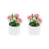 1/12 Miniature Artificial Potted Plant For Doll House Decoration Realistic Plastic Greenery Scene Display Accessories