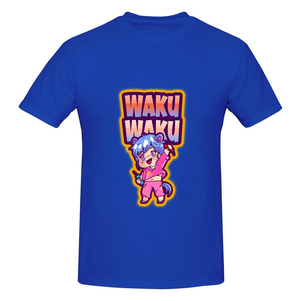 Waku Waku Gaming Design Retro Hong Kong Style Tshirt Fresh And Simple Original Short Sleeve