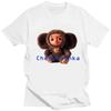 Russian Cartoon Cheburashka Print Funny T Shirt Women Unisex Summer Chebu Russia Tops Female Gift Casual Clothes