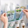 1pc Refrigerator Storage Mesh Bag Double Compartment Storage Hanging Bag, Sauce Bag Classification Storage Bag, Hanging Refrigerator Door Hanging Bag