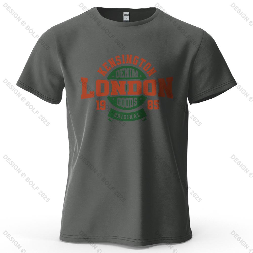 London 1985 Printed Men's T-Shirt 100% Cotton Oversized Vintage Classic Graphic Tees for Women Tops Tees Casual Streetwear