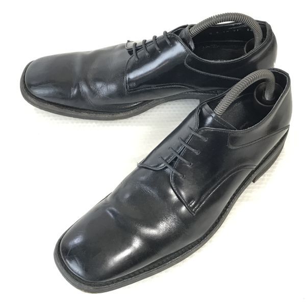 

P.S.FA Genuine Leather Goodyear Welted Plain Toe Shoes [26.0/Black] Business Dress Shoes(USED)