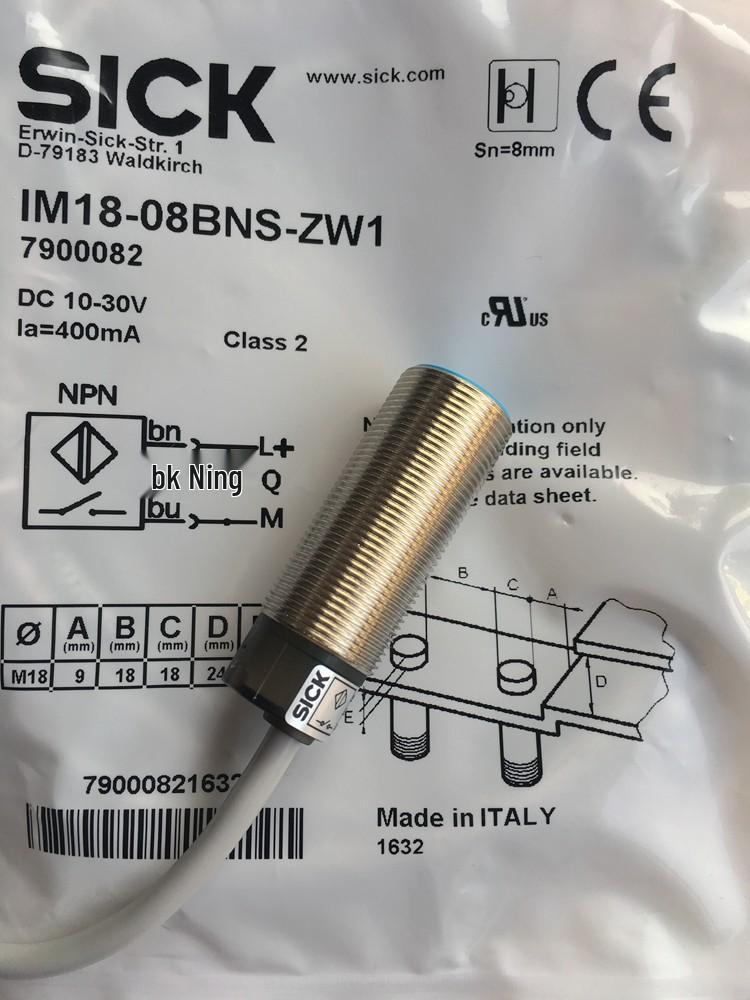 SICK Proximity Switch Series: IM18-08NNS-ZW1, IM18-08BNS-ZW1, IM18-08NPS-ZW1