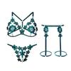Pearl See-Through Lingerie Set for Small Busts - Three-Piece, Sexy and Teasing, Plus Size Available