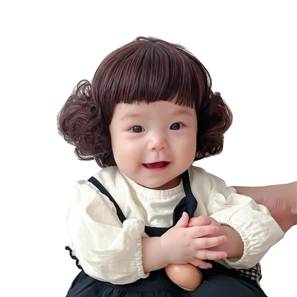 Stylish Hair Accessories for 1-3 Years Kids Lovely Baby Cosplay Hat Wig Headwear Cap Hairpiece Cute Photography Props