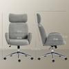 Office Chair with Adjustable Headrest, Ergonomic Desk Chair, Tilt Function, Height-Adjustable, Dark Grey