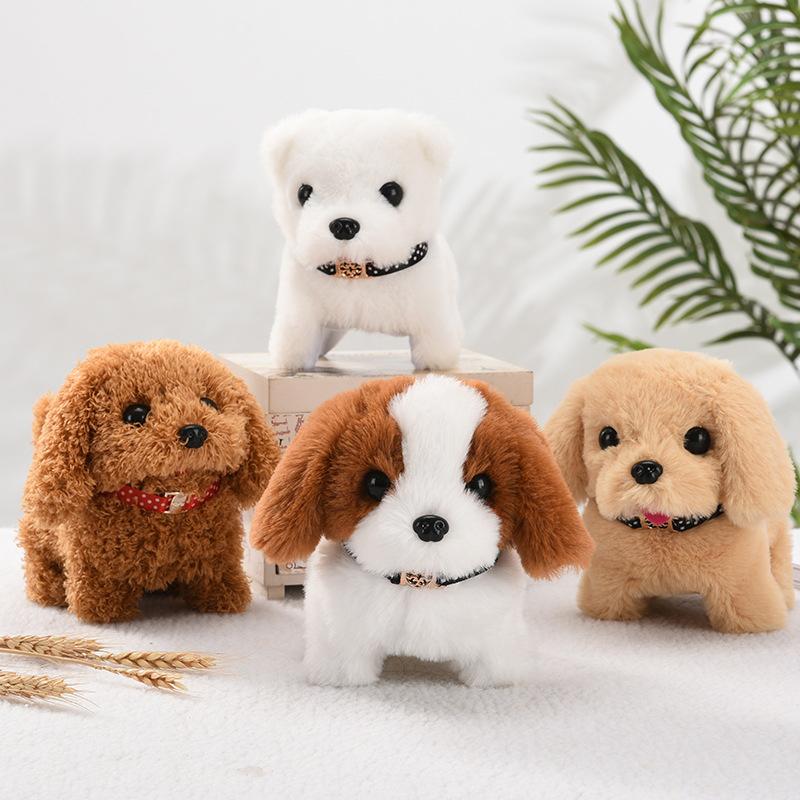 1 Piece Can Walking And Call Electric Robot Pet Doll Dog Realistic Plush Simulation Smart Dog Children Toy Christmas Gift