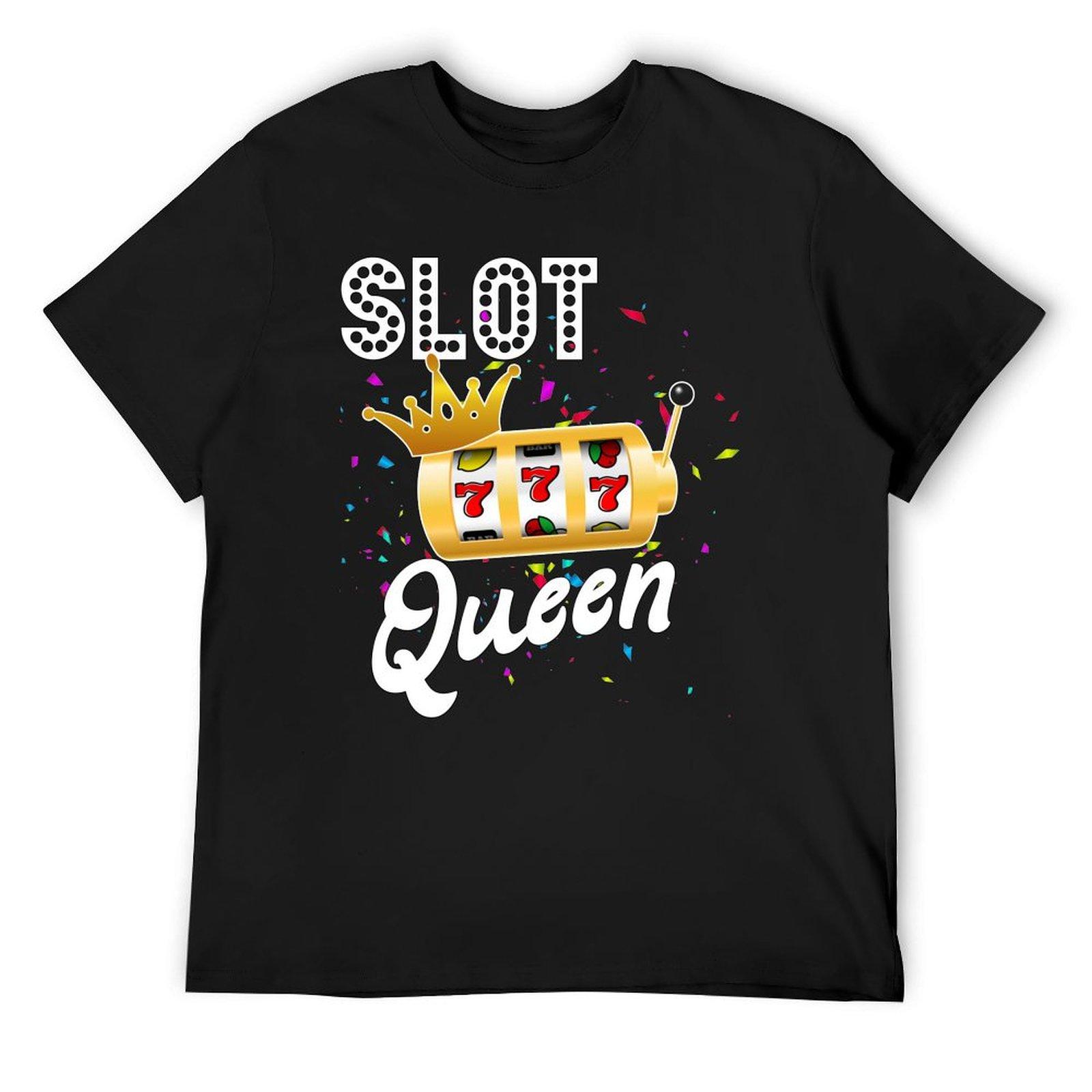 

Slot Queen Gambling Gifts Couple Matching T-Shirt graphic t shirts sweat man clothes plus size men clothing 4XL