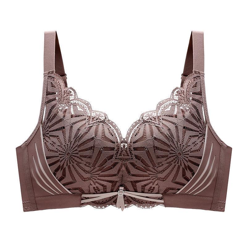 

Нестальное кольцо, собранное для сбора боковой части груди, противопровисающий латексный бюстгальтер 38/85AB темно-коричневого