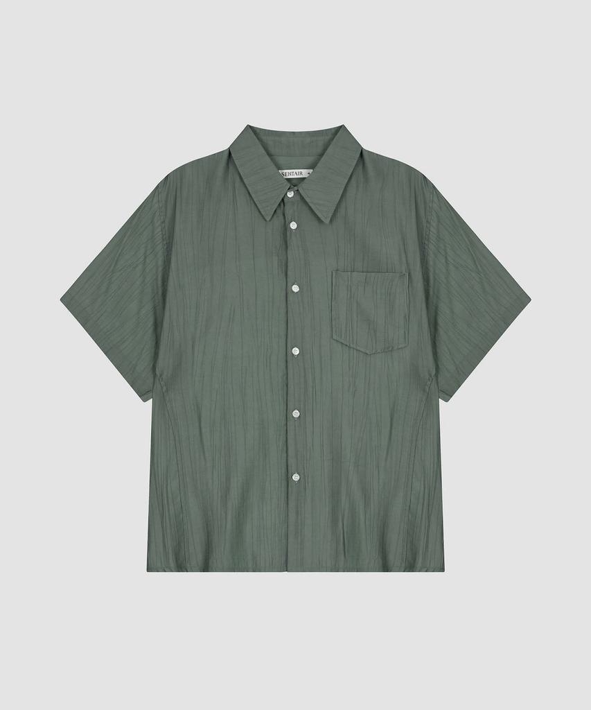 SENTAIR Wave Seersucker Cooling Short Sleeve Shirt_Green