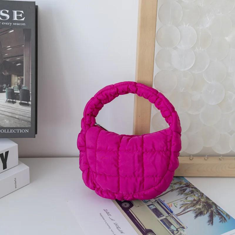 Fashi Quilted Shoulder Bags for Women Handbag Mini Cloud Pleated Bags Puffer Dumpling Bag Luxury Tote