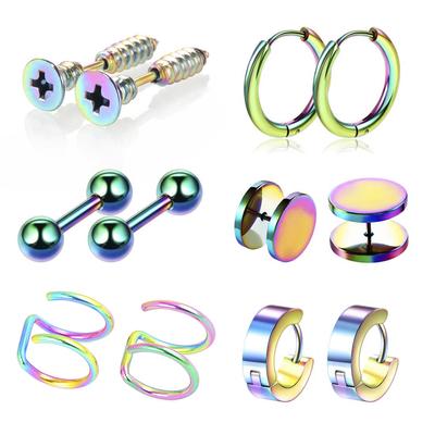 Combining Set Stainless Steel Titanium Steel Earr Earrings Earrings Ear Buckle Jewelry