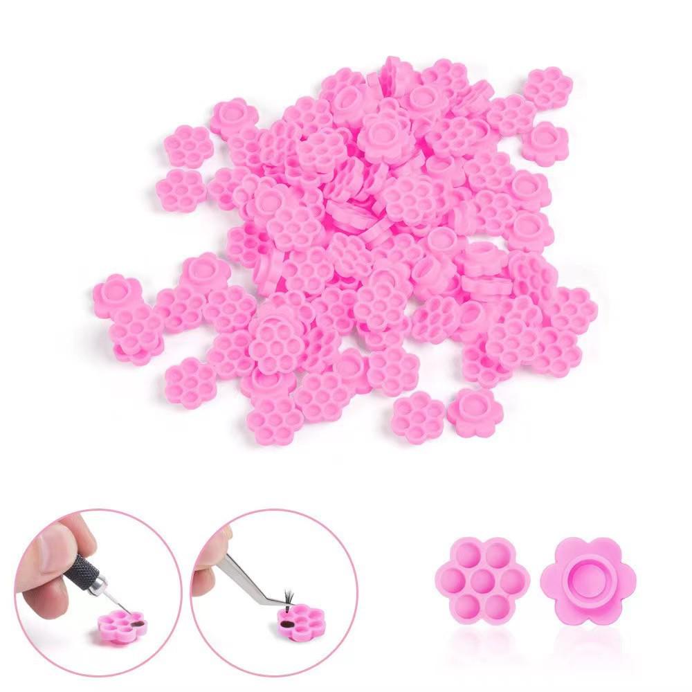 Eyelash Extension Kit with Glue, Tweezers, and Plum Blossom Glue Cup