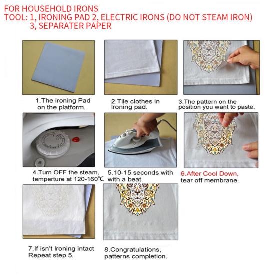3D Löwe Mode Aufkleber Patch DIY Aufbügelbar Transfer Aufnäher Kleidung Stoff