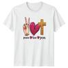 Peace Love Jesus Unisexs TShirt Faith Christian Christmas Gift For Her