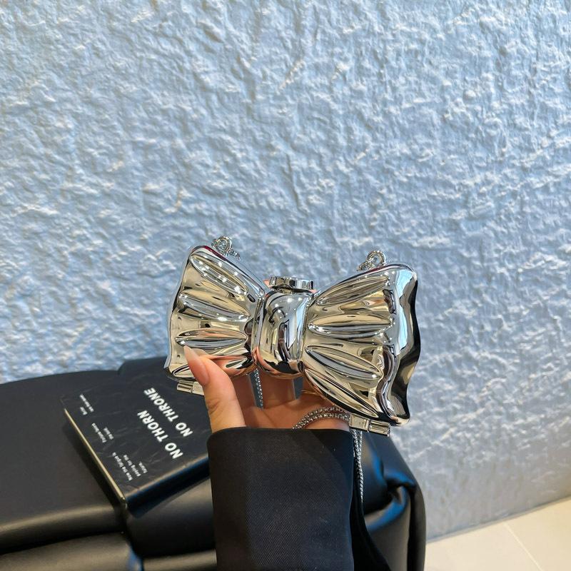 Acrylic Bow Mini Lipstick Bag 2025 New Pearl Shoulder Personalized Messenger Change Bag