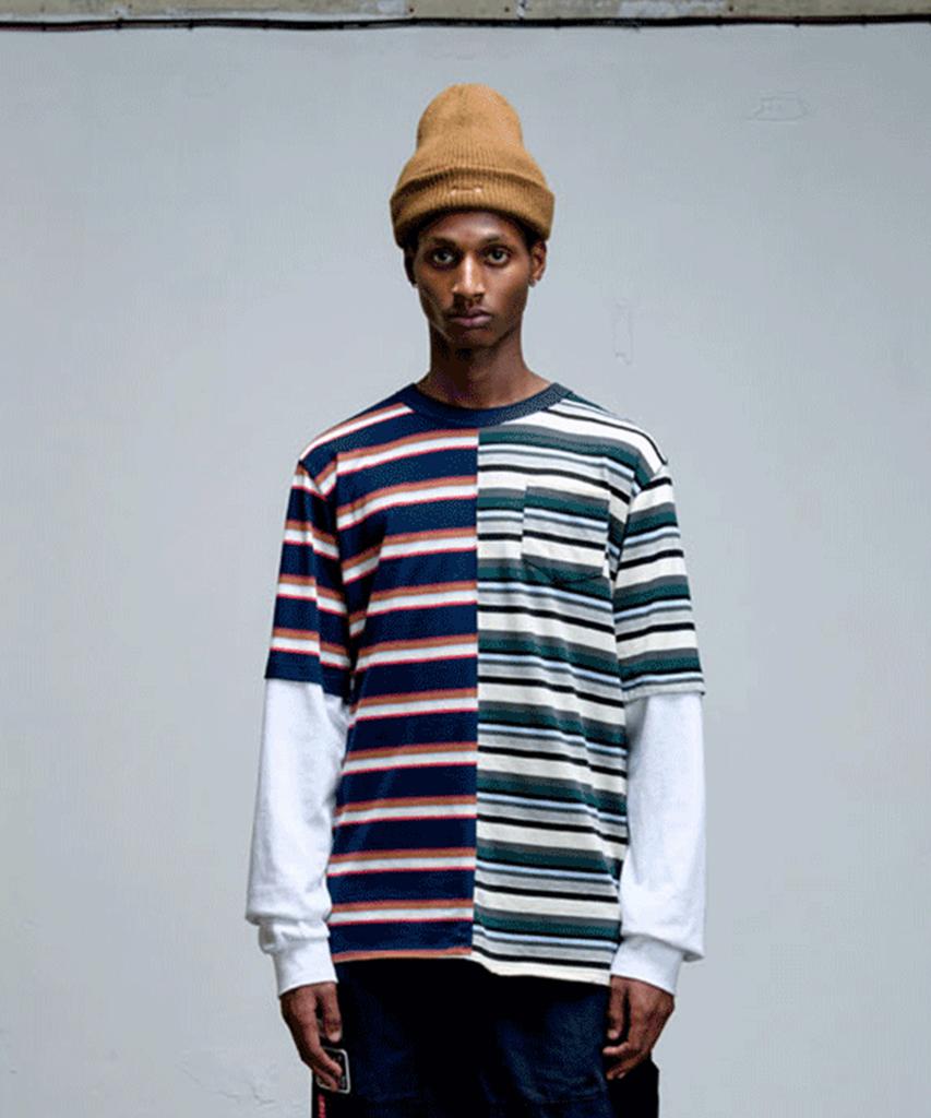 ERER Striped Layered Long Sleeve T-Shirt Stripe