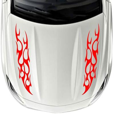 1 pereche de autocolante reflectorizante pentru autovehicul cu flacără pentru capotă Decorație