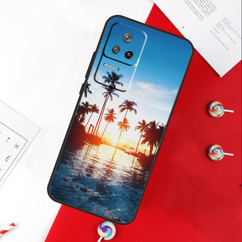 Sunset Palm Trees Cover For Xiaomi 13T 11T 12T 14T Pro 13 14 15 Ultra POCO X7 Pro X3 X5 X6 F5 F6 M6 Pro Case