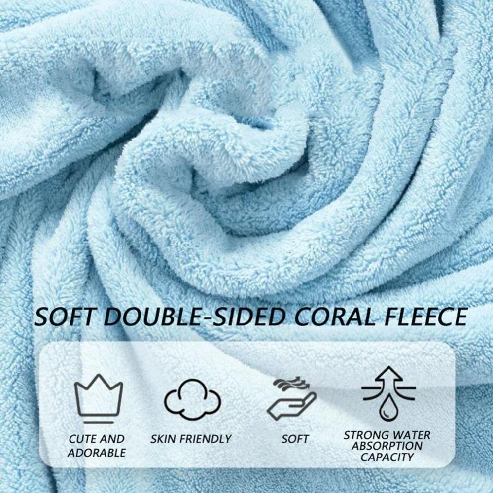 Quick-drying Dog Bathrobe Cute Pet Wash Towels Cat Bath Robe  for Small Medium Large Dogs