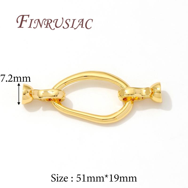 Irregular Jewelry Clasps Findings 18K Real Gold Plated Connectors For Jewelry Fasteners For Bracelets Accessories