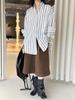 Louvre Spring Korean Fashion Striped Loose Casual Women's Top