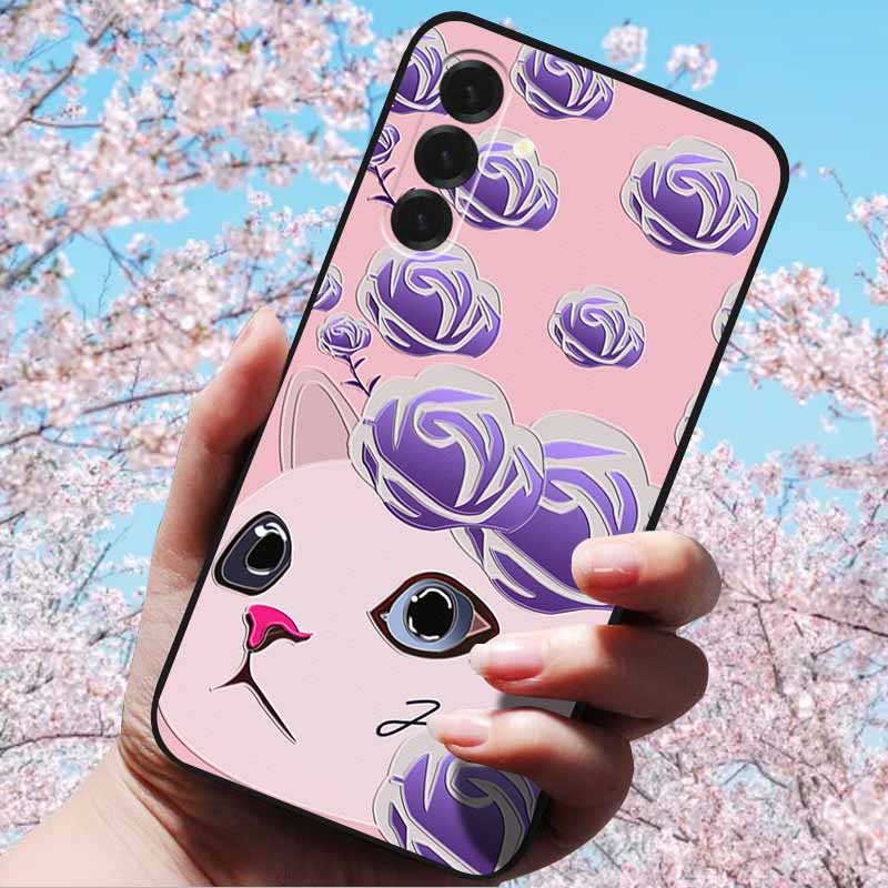 For Samsung Galaxy A56 A36 A26 5G Cases 3D Relief Flower Emboss Soft Silicone For A56 A36 5G 3D Cartoon Case Owl Shell 3D Relief