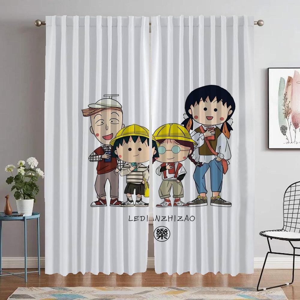 Blackout Curtain for Room 2 Panel Chi-bi Maruko Anti-mosquito Curtains Tulle for Bedroom Halloween Decoration Shades Partition