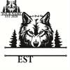 Unique Handmade Wolf King Metal Wall Decor Black Matte Art Deco for Living Room