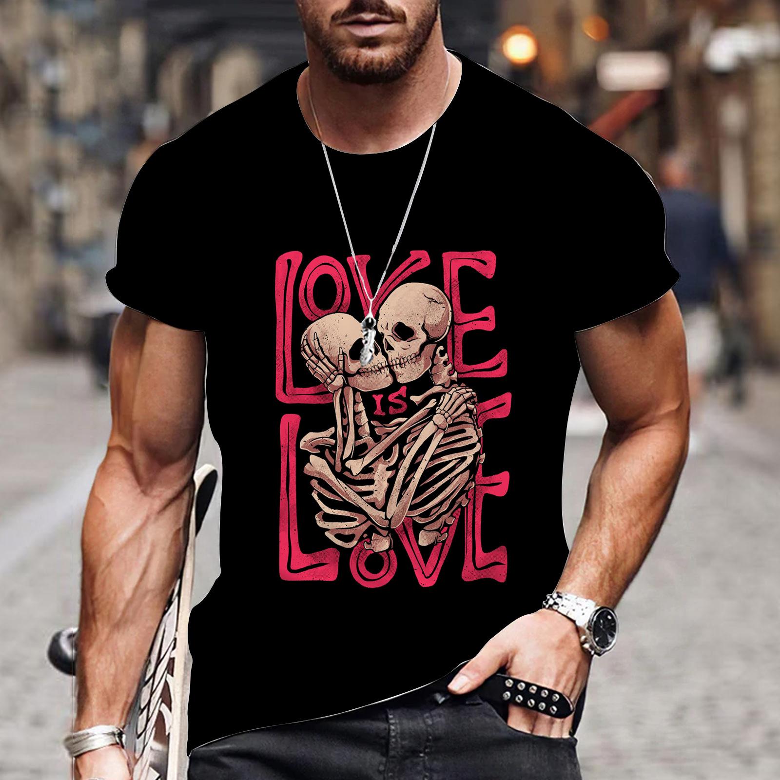 

Футболки Lovers Hearr мужские летние футболки мужские уличные футболки с 3D-принтом модные топы с коротким рукавом и круглым вырезом 6XL