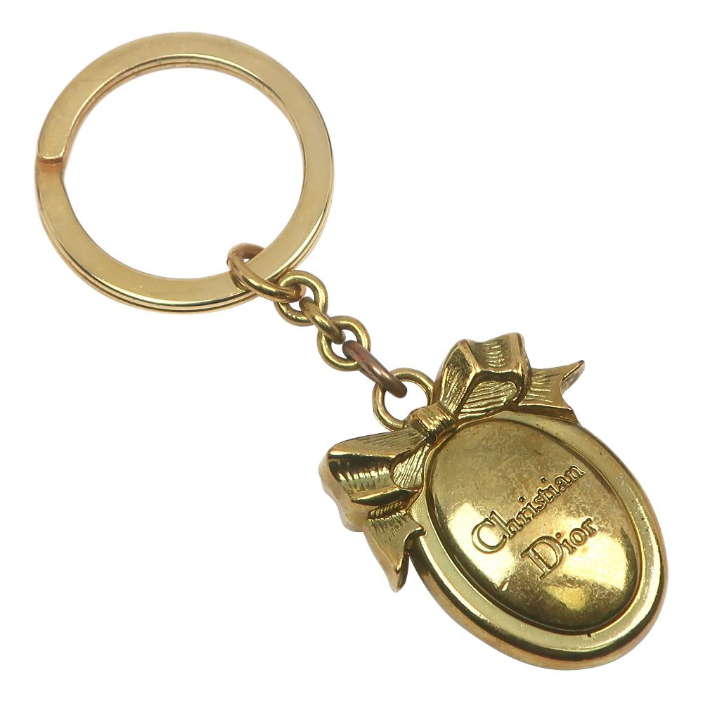 Dior key ring gold Plated Gold Women Used
