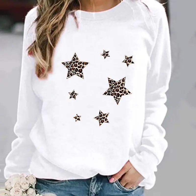 Interesting Printed Patterns in Europe and the United States, Round Neck Hoodies, Street Women's Sweatshirts