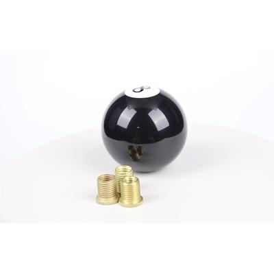 Black 8 Ball Billiard Round Shift Knob Acrylic Manual Gear Shift Knob Shifter