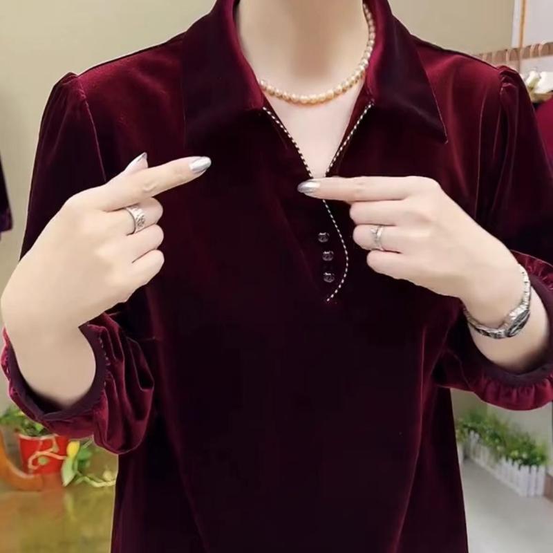 Módní matky středního a staršího věku nosí nový volný módní top pro ženy