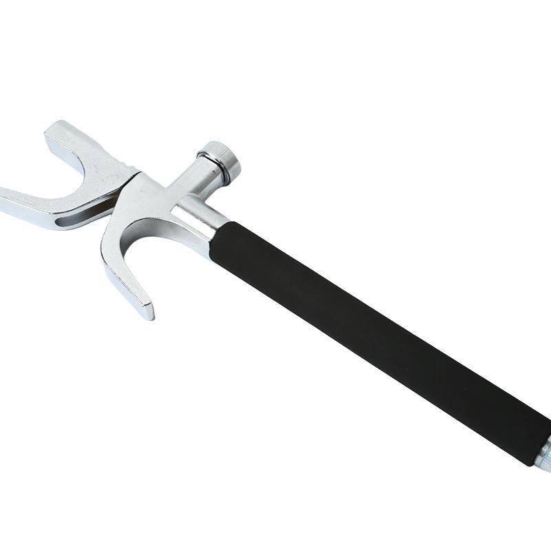 Adjustable Telescopic Anti-Theft Steering Wheel Lock with Window Hammer & Metal U-Lock