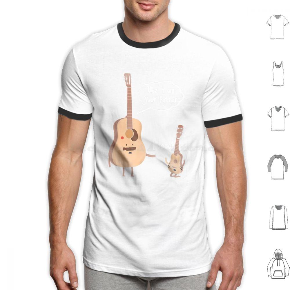 Uke I Am Your Father T Ukulele Guitar Music T Shirt Cotton Men Women DIY Print Funny Guitarist Guitar Player Birthday Christmas