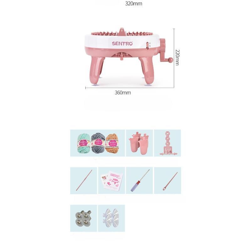 Uniwersalna, wydajna 40-igłowa ręczna maszyna dziewiarska do samodzielnego robienia szalików, swetrów, czapek i skarpetek idealna dla dorosłych i dzieci