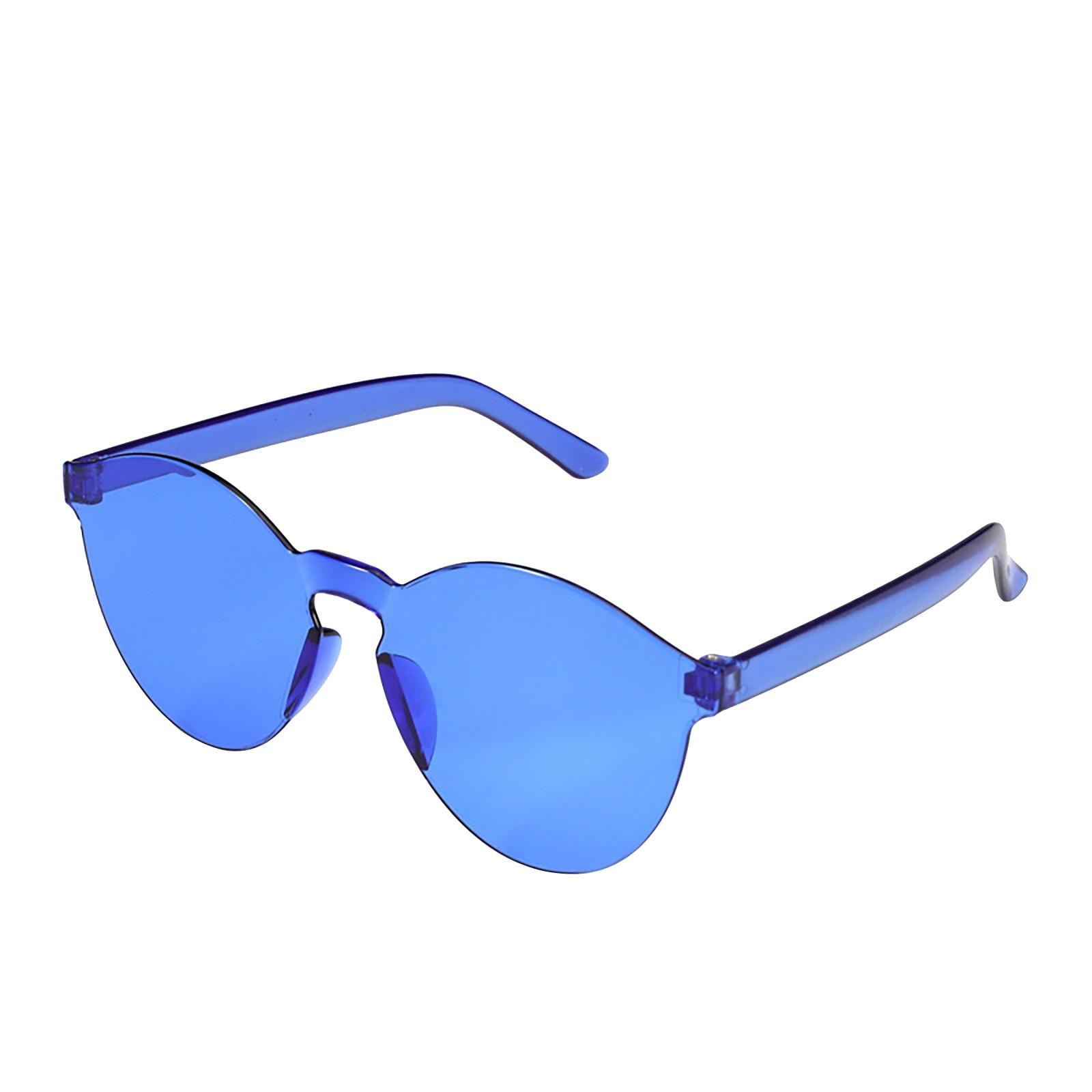 

Кружевные солнцезащитные очки без оправы Желейные прозрачные солнцезащитные очки синий