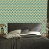 Wallpaper Triangles Sea and Green for Living Room and Bedroom 50x1000