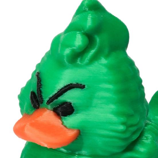 Green Christmas Duck Figurine Collectible Mini Duck Ornament Xmas Centerpiece Duck Figure for Holiday Tables Shelves Decoration