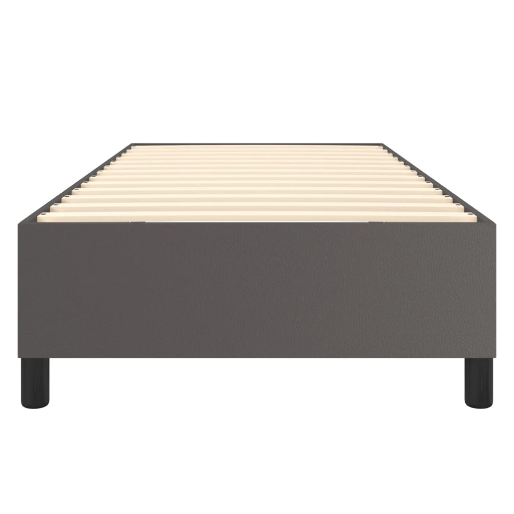 vidaXL Boxspringbettgestell Grau 100x200 Cm Kunstleder