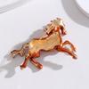 Brooch Pin Chinese Zodiac Year of Horse Enamel Brooch Vintage Animal Zodiac Pin Sweaters Hats Bags Badge Clothing Decoration