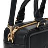Calvin Klein Brand Letter Logo Zipper Closure Synthetic Material Shoulder Handbag Women's Space Black