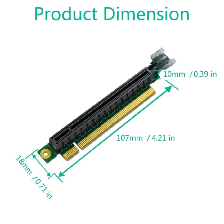 PCIE3.0 X16 to X16 90 Degree Adapters Risers Card PCIExpress for Small 1U Computer Servers Special Chassises