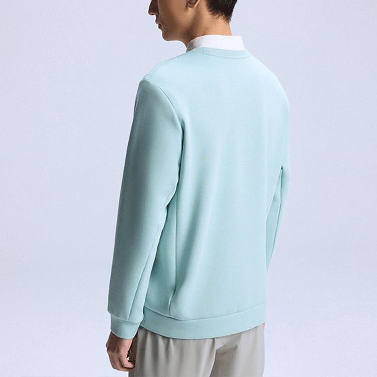 Anta Line Print Loose-Fit Crew Neck Sweatshirt Men Tops Ark-Blue 152217737-1